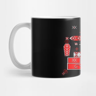 Baron Samedhi Voodoo Veve - Red White Mug